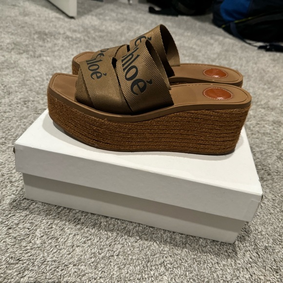 Chloé Mesh Accents Espadrilles Sandals - Picture 2 of 4